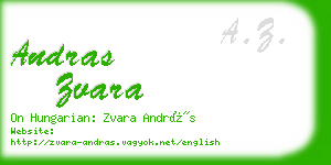 andras zvara business card